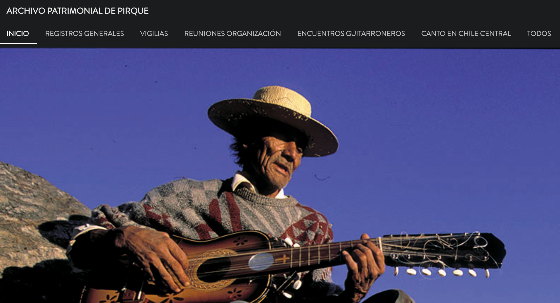 Colección Guitarroneros de Pirque en el sitio web del Museo