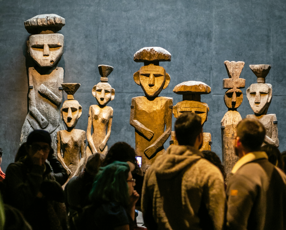Esculturas con Visitantes