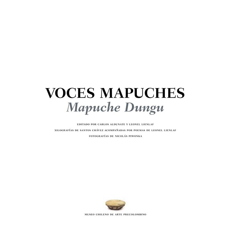 Voces mapuches. Mapuche dungu cover